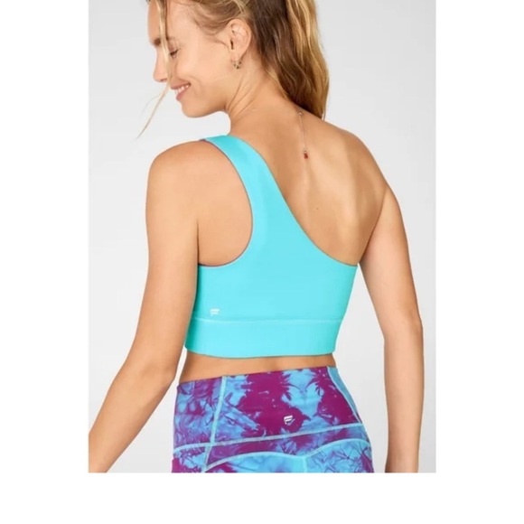 FABLETICS One-Shoulder Pink and Blue reversible Crop Top - Picture 5 of 7
